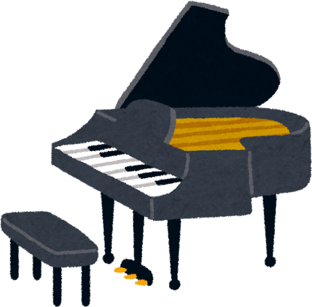 Illustration of a Cute Grand Piano