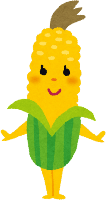 Cute Corn Cob Character Illustration